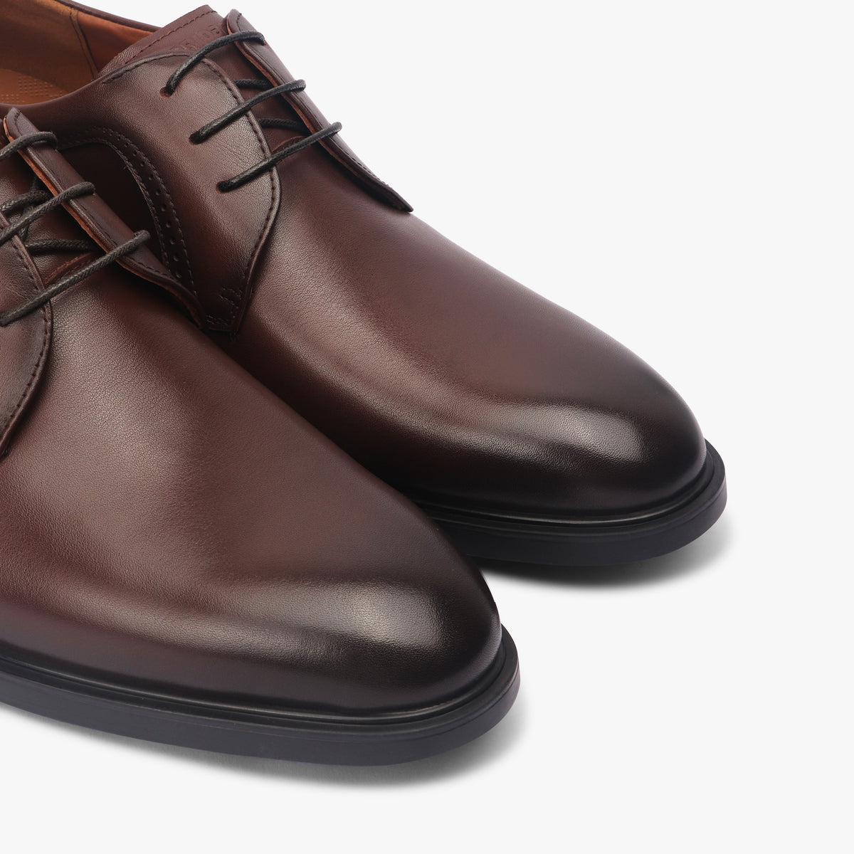 Classic Broad Toe Derbys brown side angle zoom