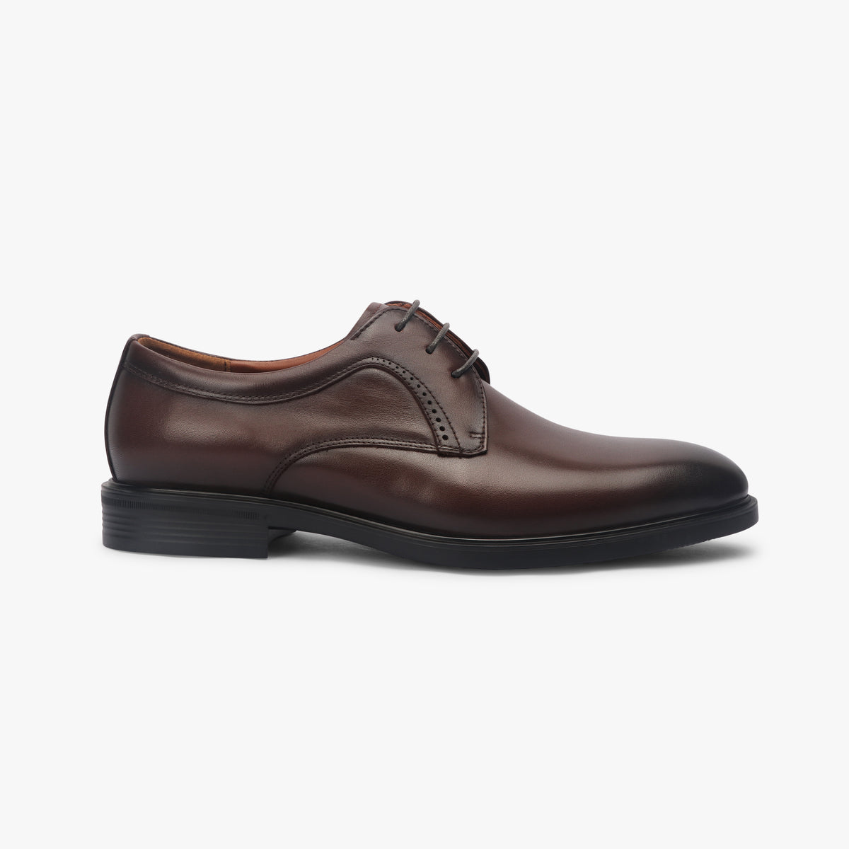 Classic Broad Toe Derbys brown side profile