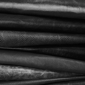 Leather hides in a tannery in Europe