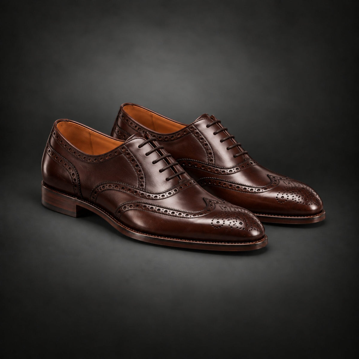 Oxford wingtip derby shoes