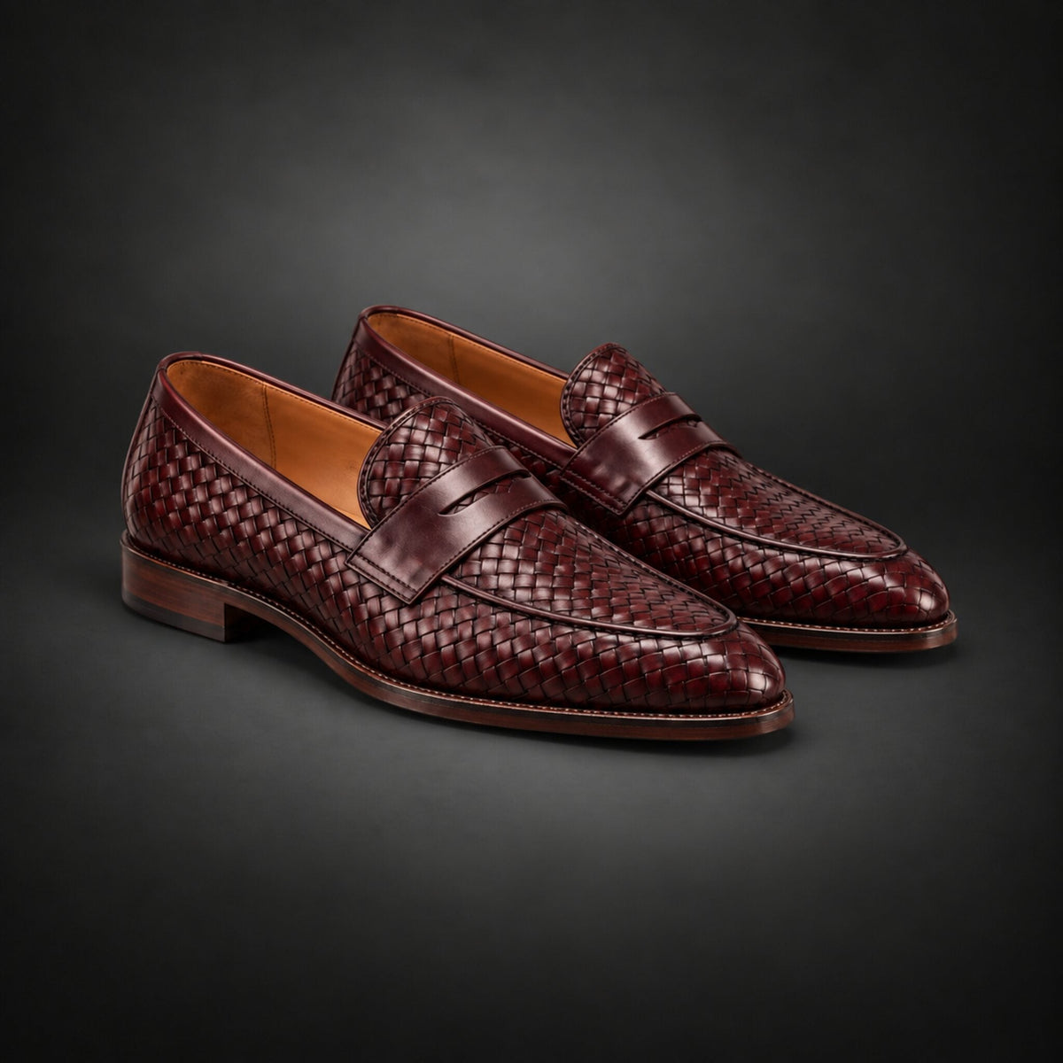 Woven Penny loafers