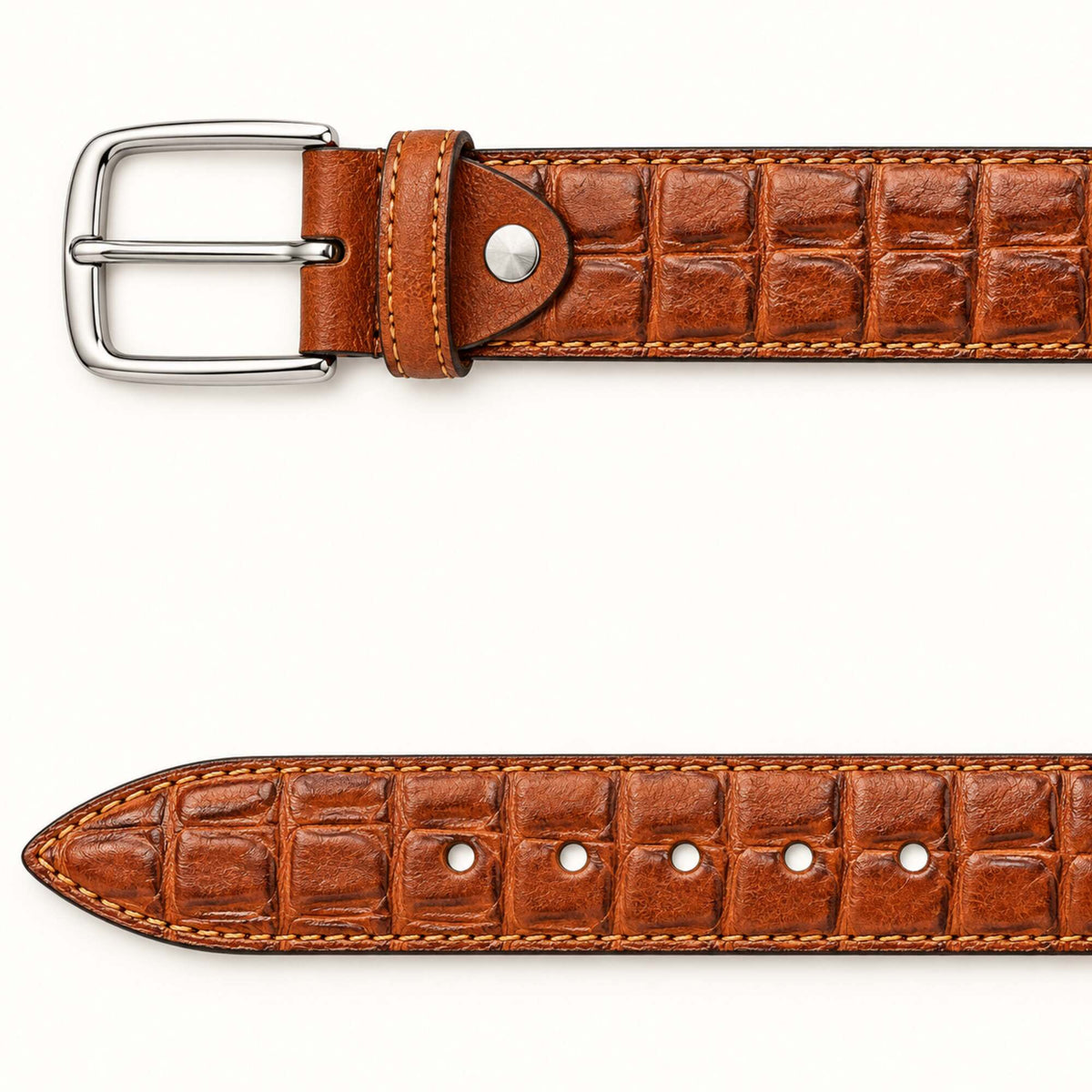 cognac-croc-detail