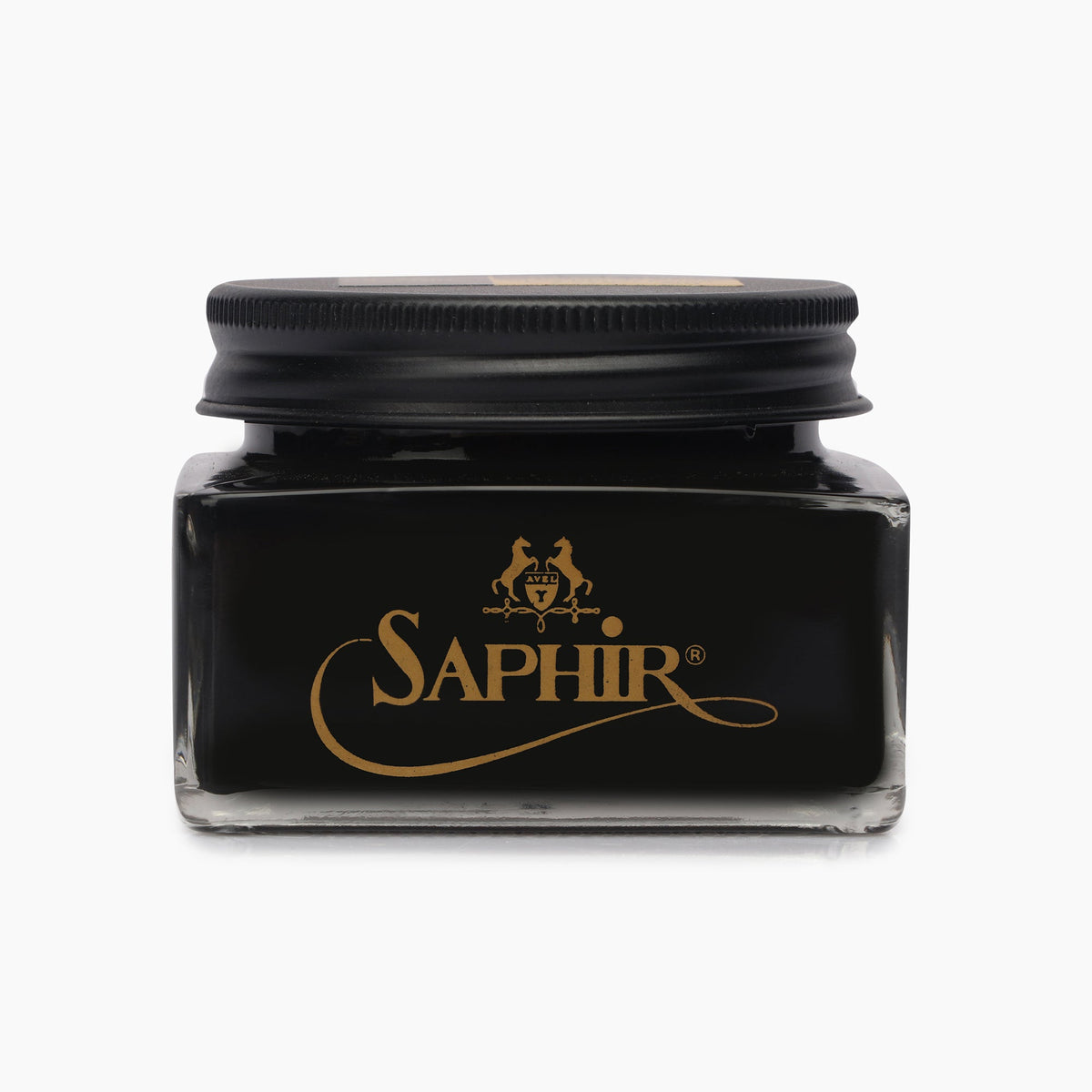 Fairdeal Shoes Saphir Medaille D'or Pommadier 1925 black leather cream polish in a glass jar with a black lid
