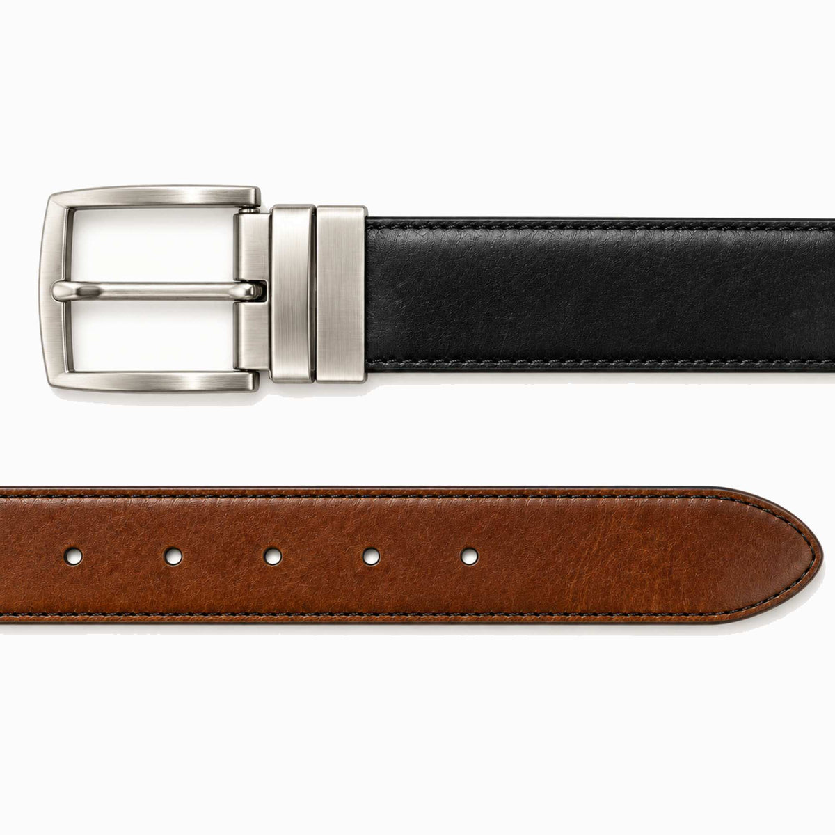 Old Galles Reversible Belt Black Cognac